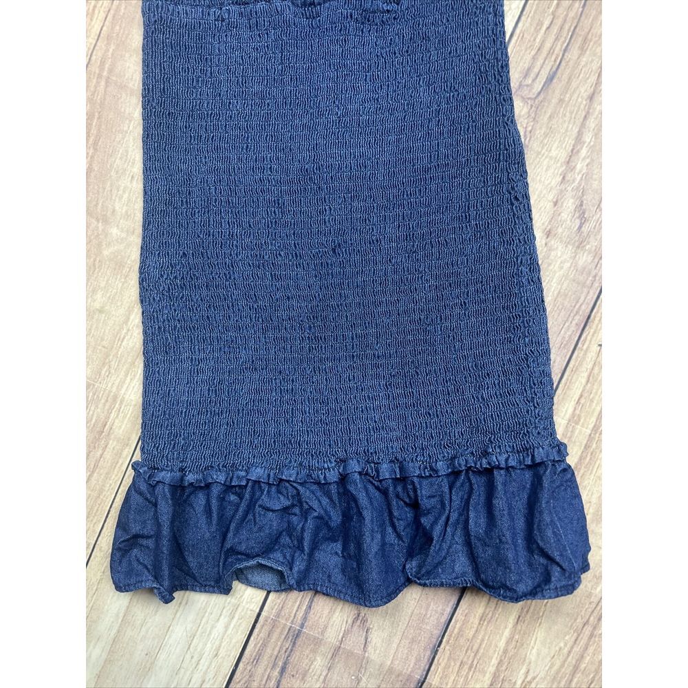 Aeropostale Bodycon Denim Adjustable Straps Ruffle Bottom Women's Size Small - Picture 6 of 7